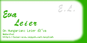 eva leier business card